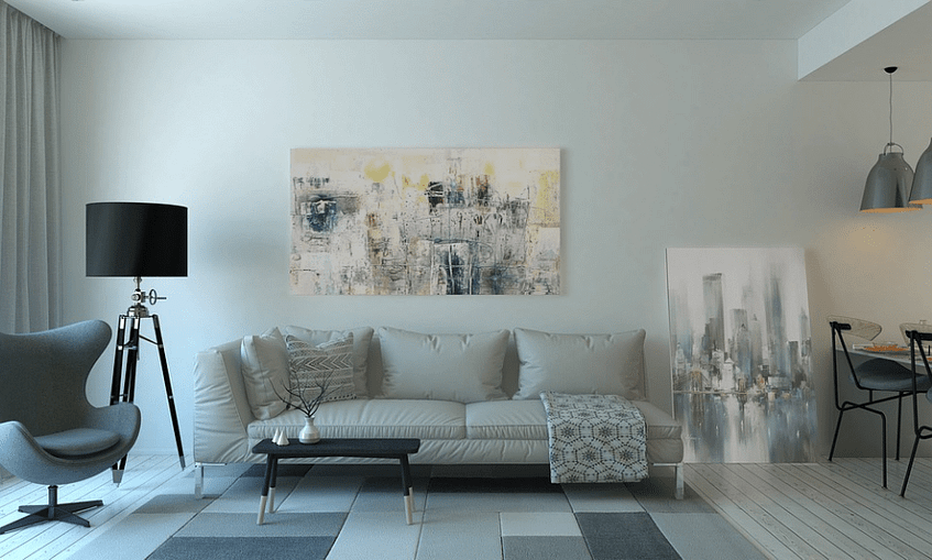 cement wall for a living room