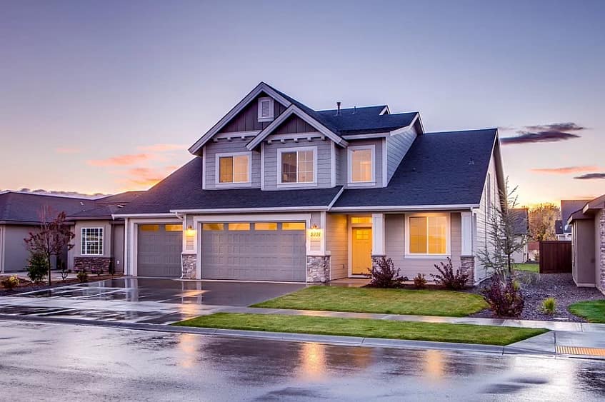 a nice home with a lawn